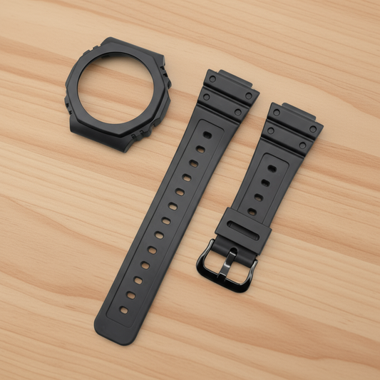 Bisel y correa negros de silicona para Casio G-Shock